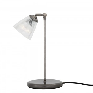 Gadar Industrial Holophane Glass Table Lamp